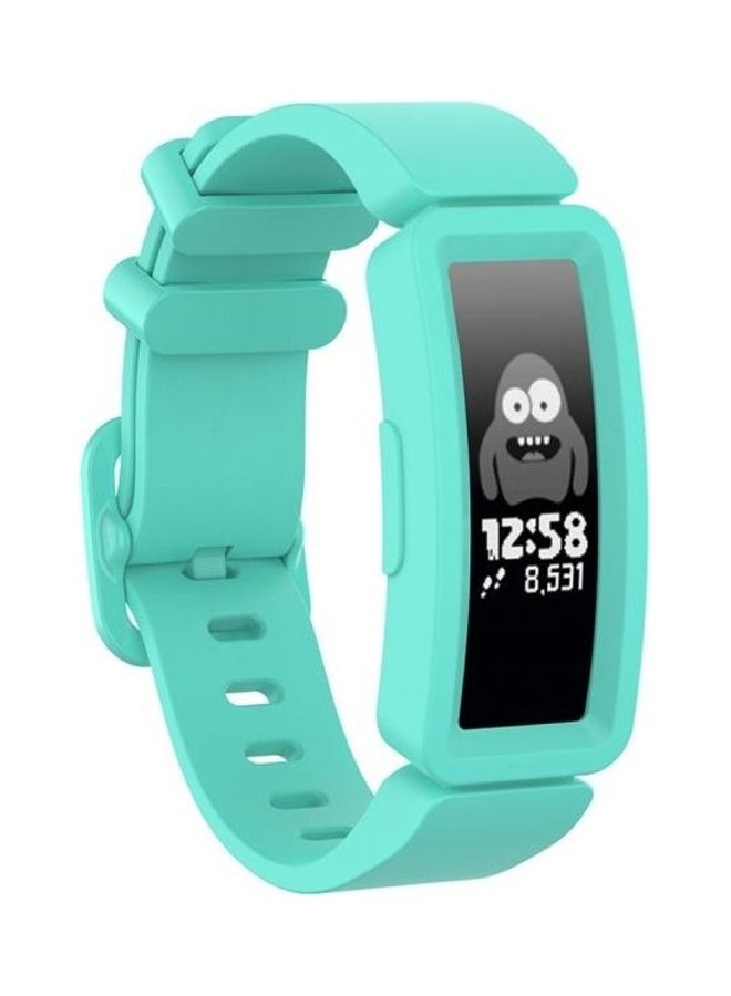 NIBEMINENT Silicone Smart Watch Replacement Strap For Fitbit Inspire HR/Ace 2 Mint Green - Image 1