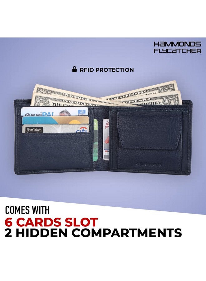 HAMMONDS FLYCATCHER Gift for Men Combo - Genuine Leather Wallet, Keychain, Ball Pen Set - Wallets with 6 Card Slots, Coin Pocket - Birthday Gift for Husband, Boyfriend - Unique Gifts for Men - Blue - Image 4