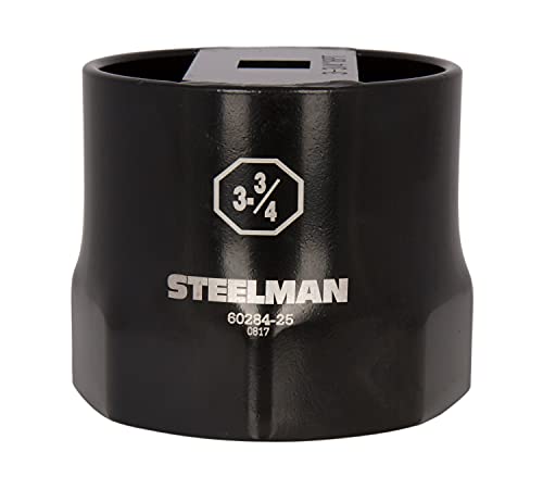 Steelman 3-3/4-Inch 8-Point Locknut Socket Automotive Tool, 3/4-Inch Drive, Install and Remove Truck Wheel Bearing Locknuts, Laser Etched, Powder-Coated Steel - Image 3