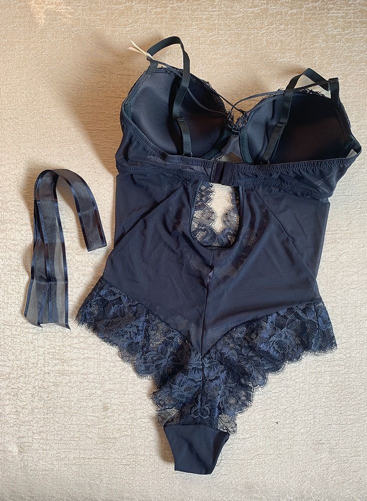 Loquat Breathable bra And Panty Conjoined Women's Underwear Dusty Blue - Image 2