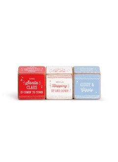 DEMDACO Festive Karaoke Retro Colorful 2 X 2 Wood Composite Holiday Dice Set Game  - Image 4