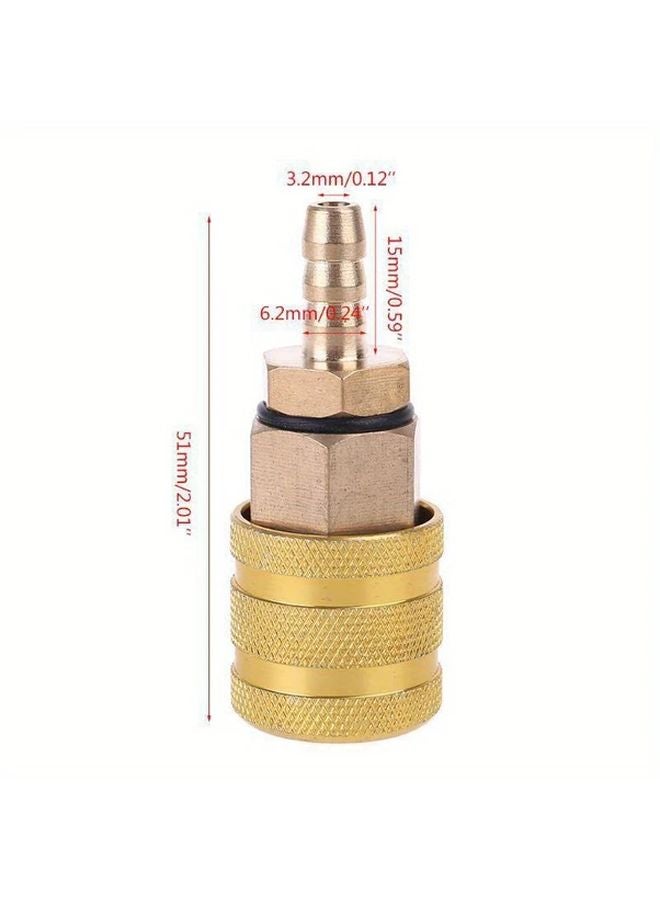 6 5MM Solid Brass Quick Connect Air Fittings Adapter 1 4 NPT Coupler Plug For Inflatable Devices - Image 3