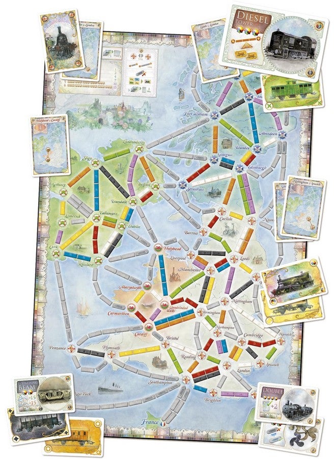 Days of Wonder Ticket to Ride United Kingdom + Pennsylvania Board Game EXPANSION - Strategy Game, Family Game for Kids & Adults, Ages 8+, 2-5 Players, 30-60 Minute Playtime, Made by Days of Wonder - Image 2
