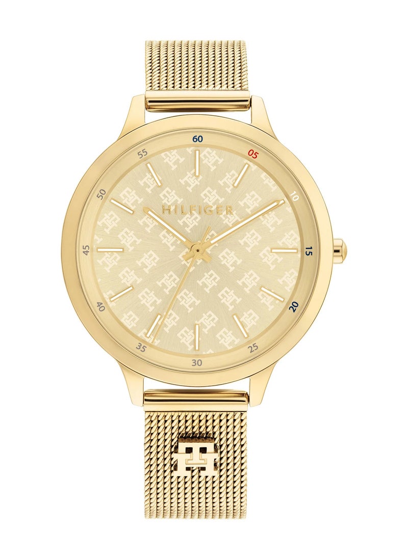 TOMMY HILFIGER Tommy Hilfiger Gold Steel Mesh Slim Women's Watch - 1782588  - Image 1