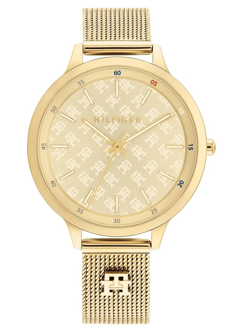 Tommy Hilfiger Gold Steel Mesh Slim Women's Watch - 1782588 - Image 1