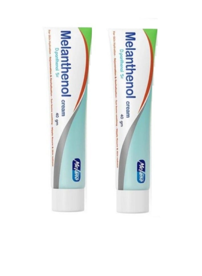MELANO Two Piece Set Melanthenol Skin Moisturizing Cream for all skin types 2X40 gm  - Image 3