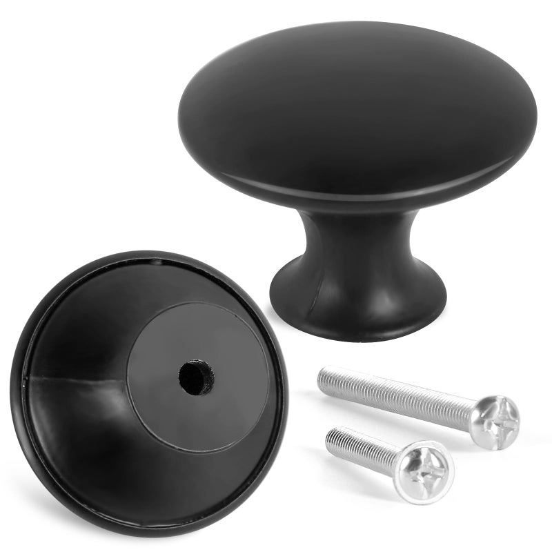 Romeda 18 Piece Drawer Knobs, Black Cabinet Knobs with Screw, 30mm Drawer Pulls for Dresser, Kitchen, and Cabinet Drawers - Image 5