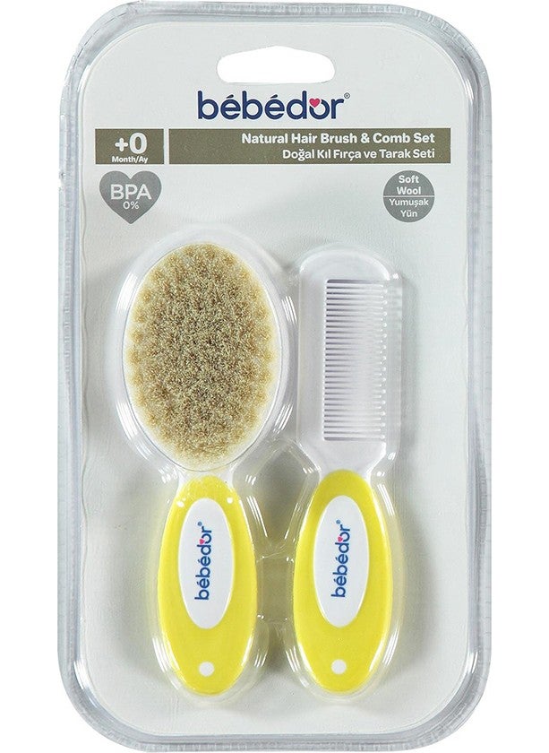 573 Natural Hair Brush and Comb Set - Yellow - pzsku/Z0BC42B4888BDD299859BZ/45/_/1725789974/0f2127da-4d7a-4812-8197-73d3d219db28