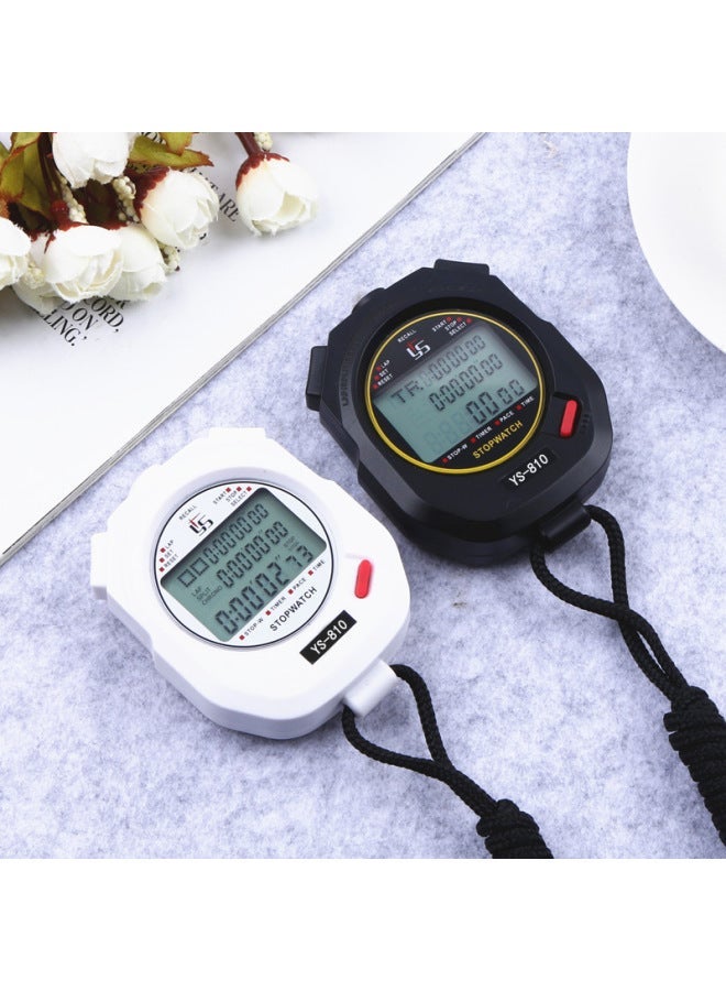 Generic YS-810 Yisheng 10~100 Stopwatch Timer Sports Training Running Students Exercise Referee-Display Accuracy:Ys-8120 White 120 Memories  - Image 3