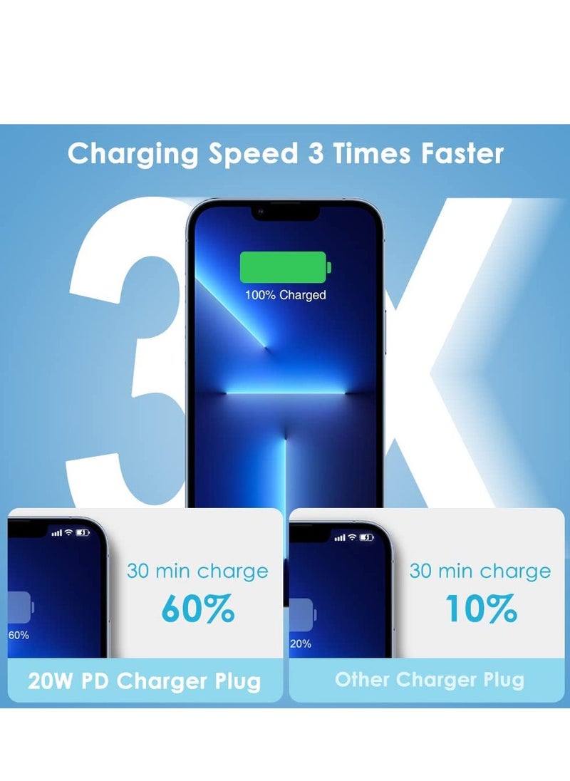 Generic - Phone 20W Charger 【Apple MFi Certified】 USB C Plug Fast Charge and USB C to Lightning Cable 2M PD Power Adapter Compatible with iPhone 13 Pro Max 13 12 SE2020 11 XR XS Max X 8 Plus iPad Pro Air Mini - Image 1