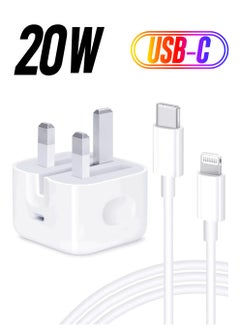 Phone 20W Charger 【Apple MFi Certified】 USB C Plug Fast Charge and USB C to Lightning Cable 2M PD Power Adapter Compatible with iPhone 13 Pro Max 13 12 SE2020 11 XR XS Max X 8 Plus iPad Pro Air Mini