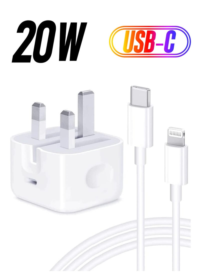 Generic - Phone 20W Charger 【Apple MFi Certified】 USB C Plug Fast Charge and USB C to Lightning Cable 2M PD Power Adapter Compatible with iPhone 13 Pro Max 13 12 SE2020 11 XR XS Max X 8 Plus iPad Pro Air Mini - Image 1