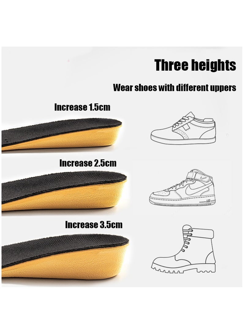 NIBEMINENT 1pair Height Increase Insoles For Women Men Invisible Boost 1.5-3.5cm/5.91-13.78'' Breathable Orthopedic Elevator EVA Insoles Shock Absorption Pads  - Image 2