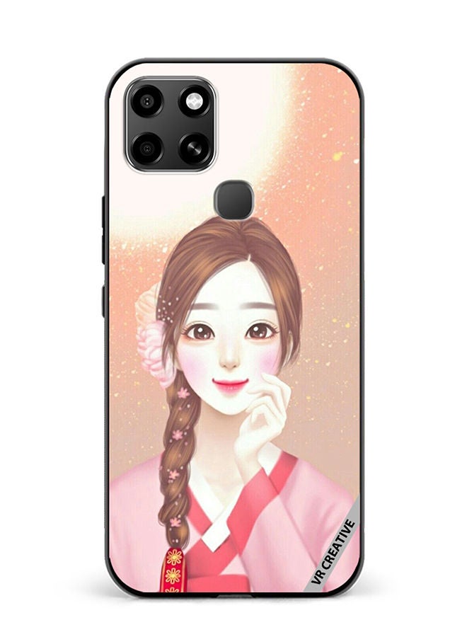VR CREATIVE Protective Case Cover For Infinix Smart 6 Chinese Traditional Girl Design Multicolour - Image 1