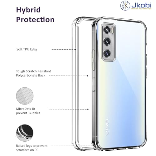Jkobi غطاء خلفي Jkobi لهاتف Vivo V20 SE (حافظة سيليكون شفافة مضادة للصدمات مع حماية الكاميرا | ناعمة ومرنة | شفافة) - Image 5