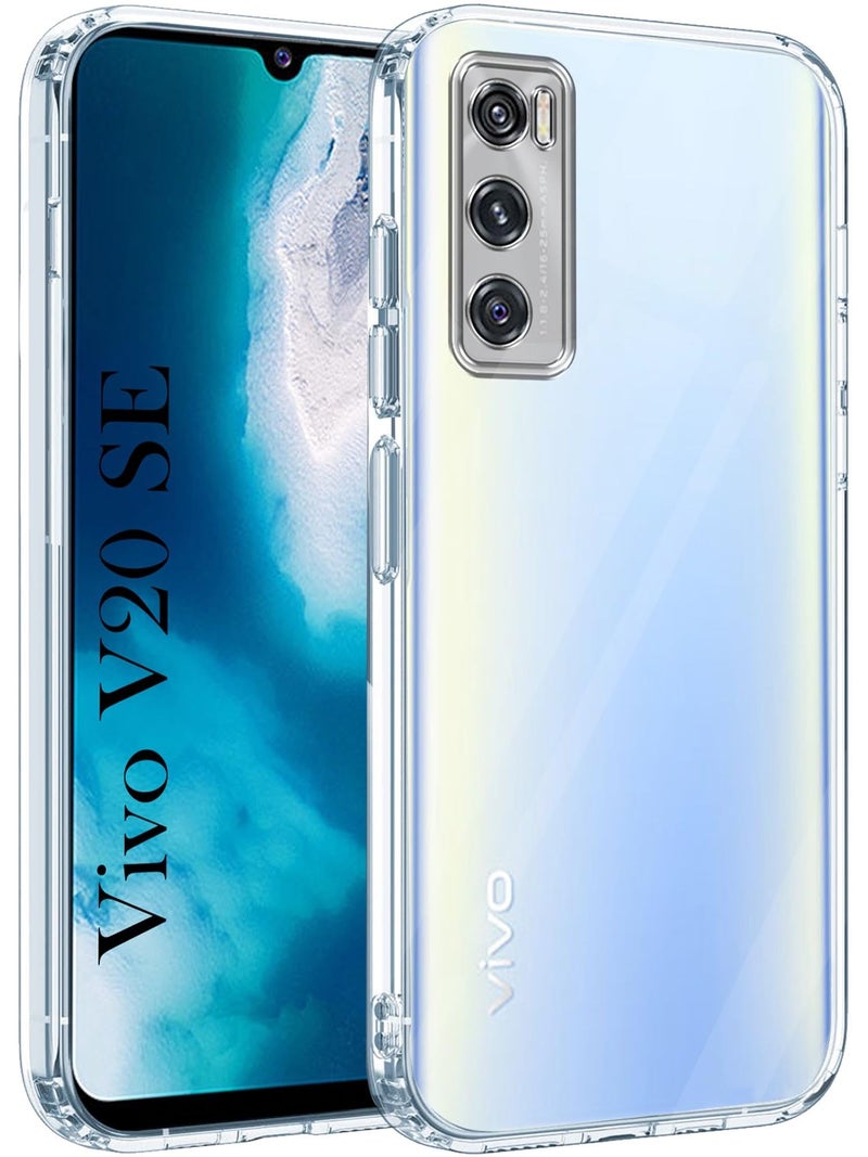 Jkobi غطاء خلفي Jkobi لهاتف Vivo V20 SE (حافظة سيليكون شفافة مضادة للصدمات مع حماية الكاميرا | ناعمة ومرنة | شفافة) - Image 1
