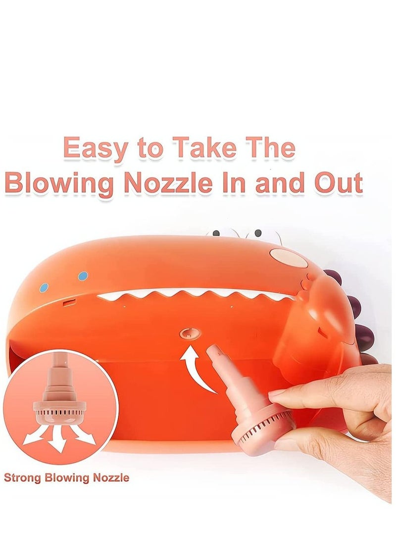 Womdee Womdee Bubble Bath Toy, Automatically Spit Bubbles Baby Bath Toys, Baby Bubble Machine for Tub and Plays 12 Children's Songs and Enjoy, Dinosaur Bathtub Toys Bubble Maker for Toddlers, Orange.  - Image 5