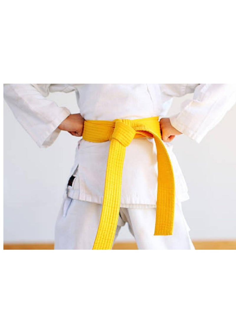 حزام قماشي للفنون القتالية لون اصفر - Image 3