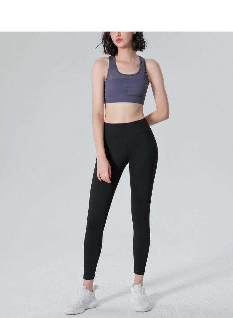 Loquat Solid Stretch Yoga Pants Black  - Image 1