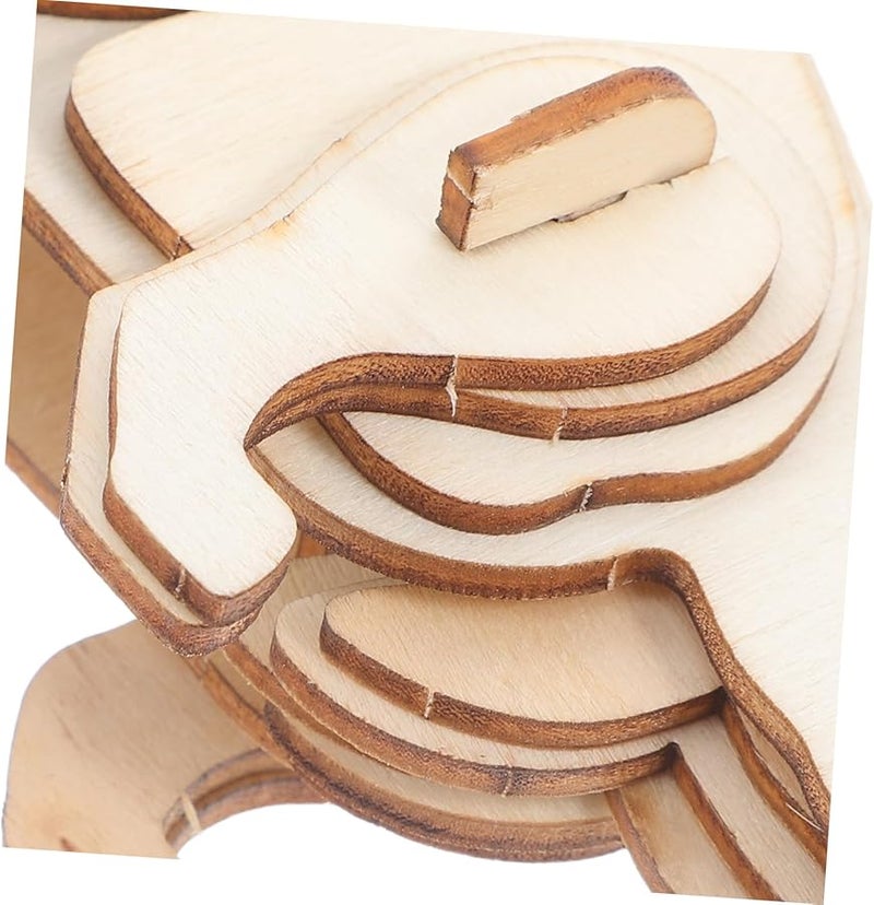 Artibetter DIY Wooden Rabbit Puzzle Kit 3PCS Craft Model Enhance Creativity Motor Skills - Image 4