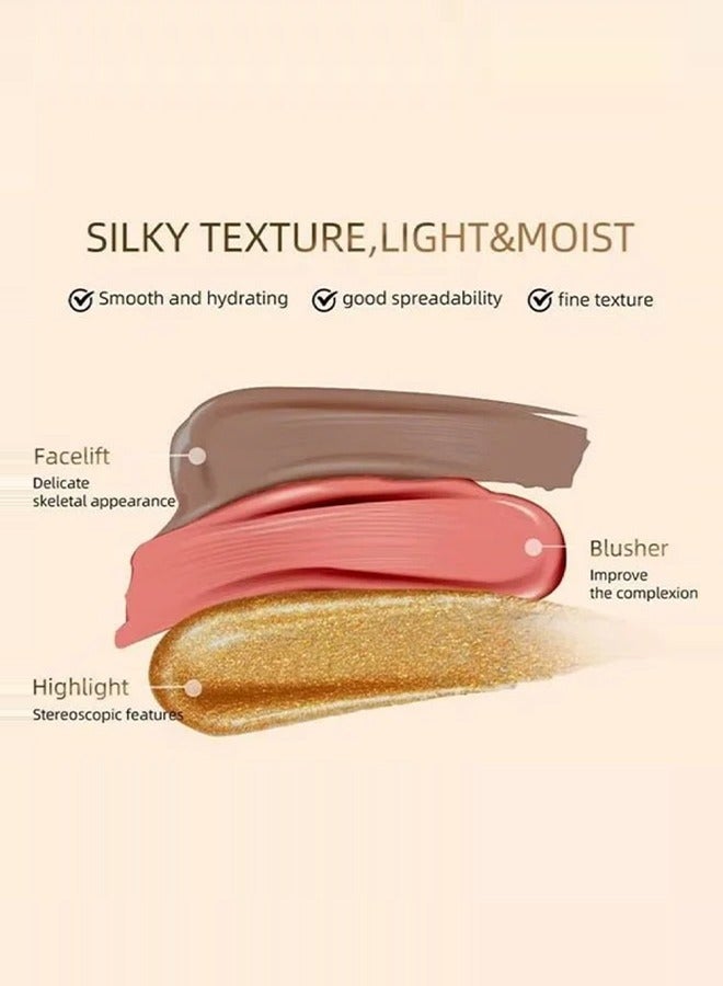 Jaysuing Multi Functional Make Up Pen,Highlighter Beauty Wand, Cream Liquid Highlighter Makeup Stick, Smooth Face Shimmer Bronzer Stick , Lightweight Body Face Glowing Highlighter, Cruelty-free(Bronze Gold) - Image 5