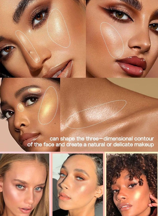 Jaysuing Multi Functional Make Up Pen,Highlighter Beauty Wand, Cream Liquid Highlighter Makeup Stick, Smooth Face Shimmer Bronzer Stick , Lightweight Body Face Glowing Highlighter, Cruelty-free(Bronze Gold) - Image 3