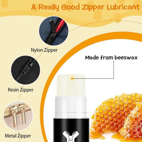 Shupakul 2 Pcs Hunting Zipper Wax Sticks-Portable Snap and Zipper Lubricant-Wax Snap and Zipper Lube for Hunting Clothes Ice Fishing Tents Blinds - Image 3