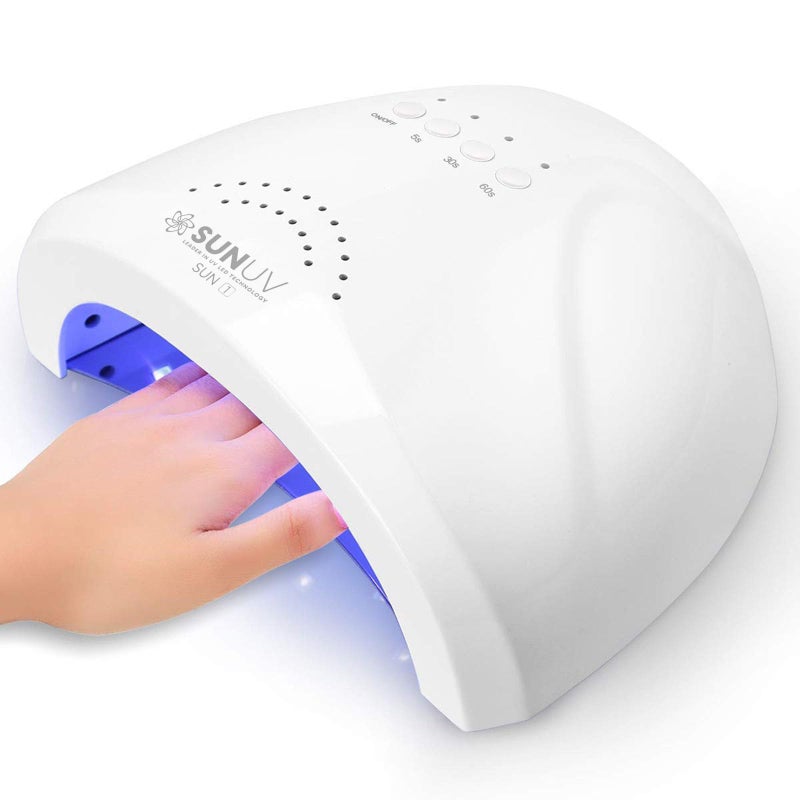 SUNUV UV LED Nail Lamp, Gel Light for Nail Polish UV Dryer with 3 Timers SUNone White - Image 1
