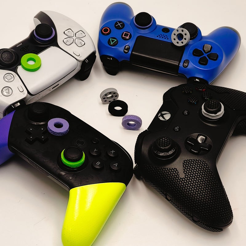 12pcs Mixed Colors Thumbstick Grips Precision Control Rings Aim Assist Enhancers for PS4 PS5 Xbox One Switch Pro Scuf Controllers - Image 3