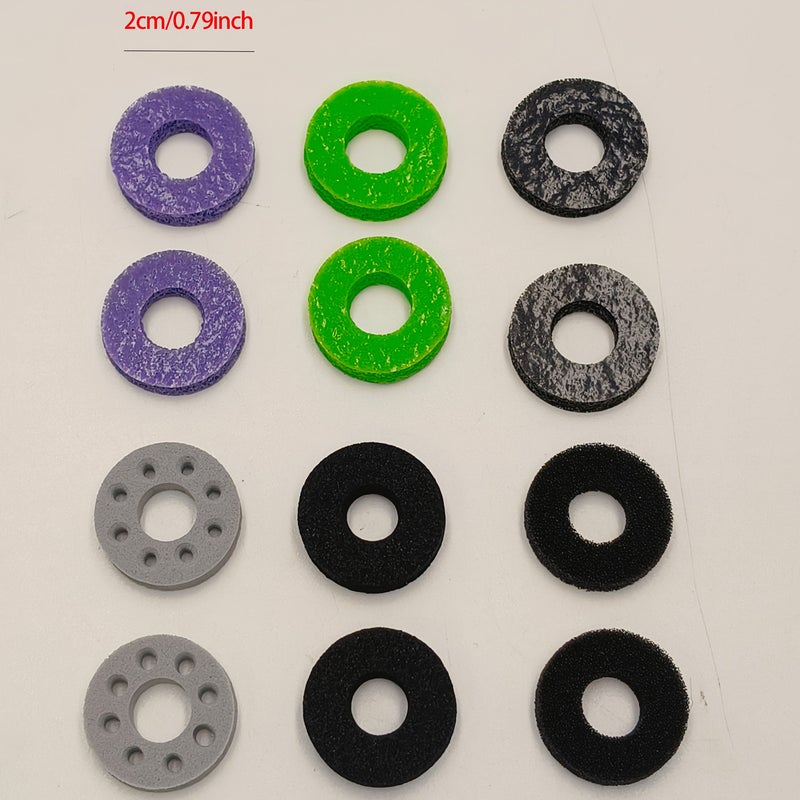 12pcs Mixed Colors Thumbstick Grips Precision Control Rings Aim Assist Enhancers for PS4 PS5 Xbox One Switch Pro Scuf Controllers - Image 2