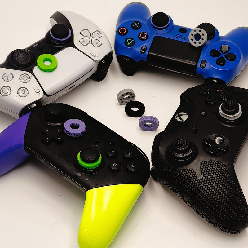 12pcs Mixed Colors Thumbstick Grips Precision Control Rings Aim Assist Enhancers for PS4 PS5 Xbox One Switch Pro Scuf Controllers - Image 5