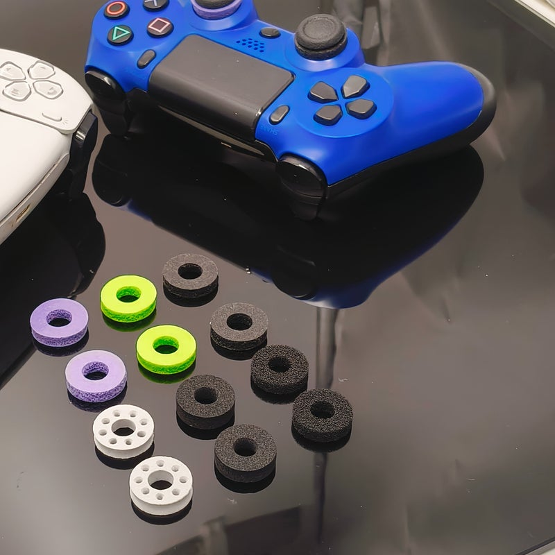 12pcs Mixed Colors Thumbstick Grips Precision Control Rings Aim Assist Enhancers for PS4 PS5 Xbox One Switch Pro Scuf Controllers - Image 1