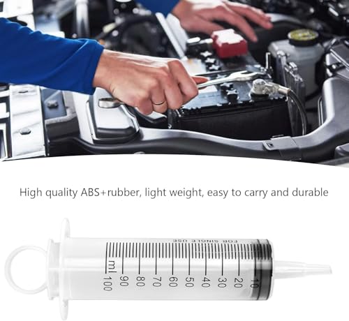 wdcfxy Brake Bleed Kit Fluid Bleeder Pressure Motorcycle Hydraulic Disc Clutches Oil Bleeding Extractor Reverse Bleeder Tool 100ml Syringe 50cm/19.69Inch Hose Universal Motorbike Scooter Maintenance - Image 3