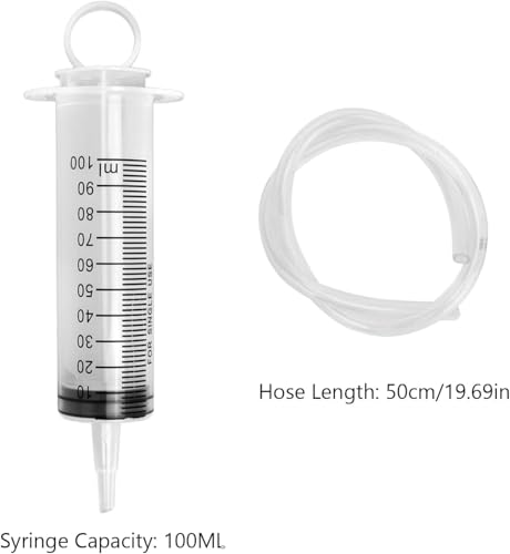 wdcfxy Brake Bleed Kit Fluid Bleeder Pressure Motorcycle Hydraulic Disc Clutches Oil Bleeding Extractor Reverse Bleeder Tool 100ml Syringe 50cm/19.69Inch Hose Universal Motorbike Scooter Maintenance - Image 2