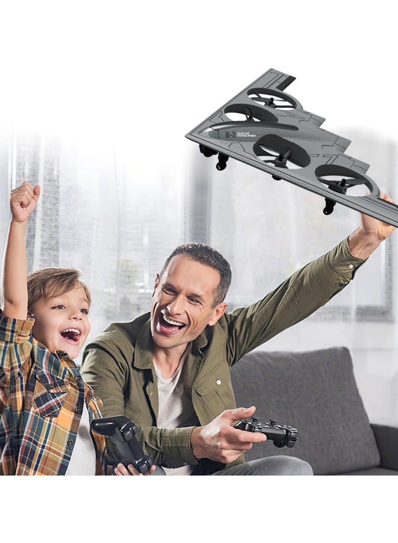 LIXES RC Airplane Remote Control B-2 Spirit Stealth Bomber Plane, 4CH Stunt Foam Drone Aircraft Toy for Beginners, Ready to Fly Remote Controlled Plane for Adults Kids Boys Gifts  - Image 5