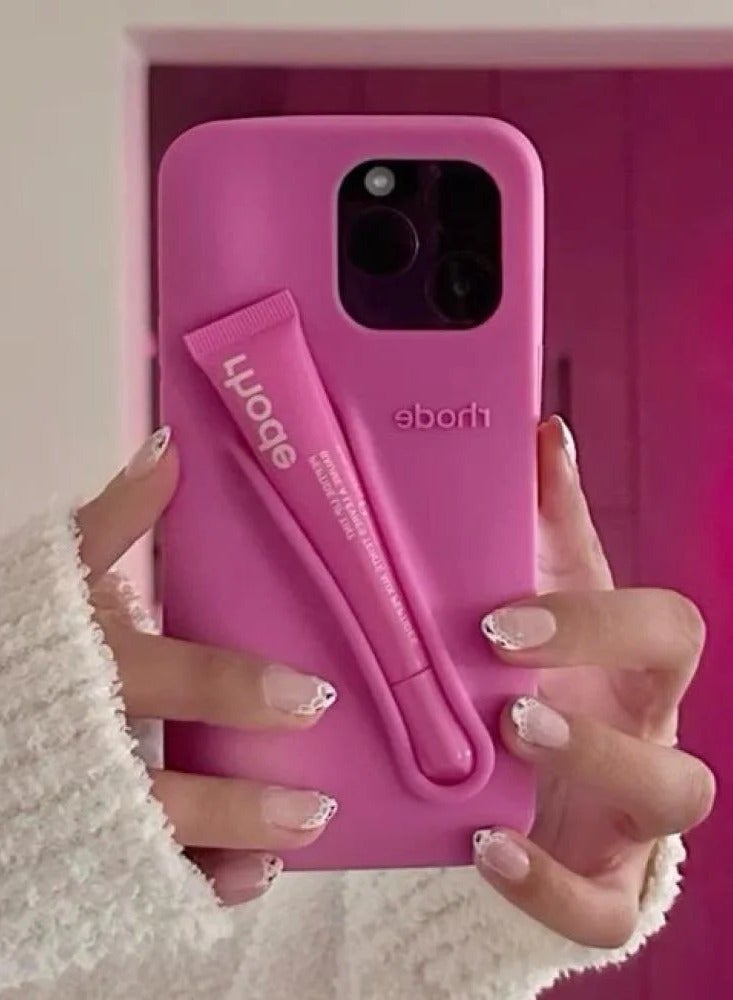 Rhode iPhone 16 Case with Lip Gloss ,Mobile phone case Lipstick Set(Shortcake), Shockproof, scratch-resistant, portable, Rhode Applicable to iPhone 16 - Image 2