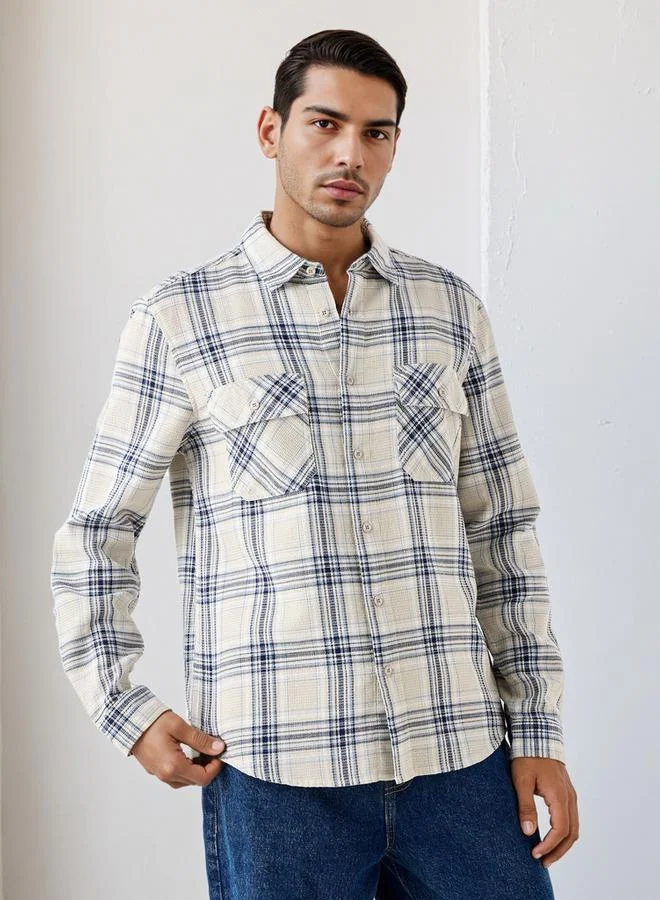 Lee Cooper Regular Fit Checked Shirt