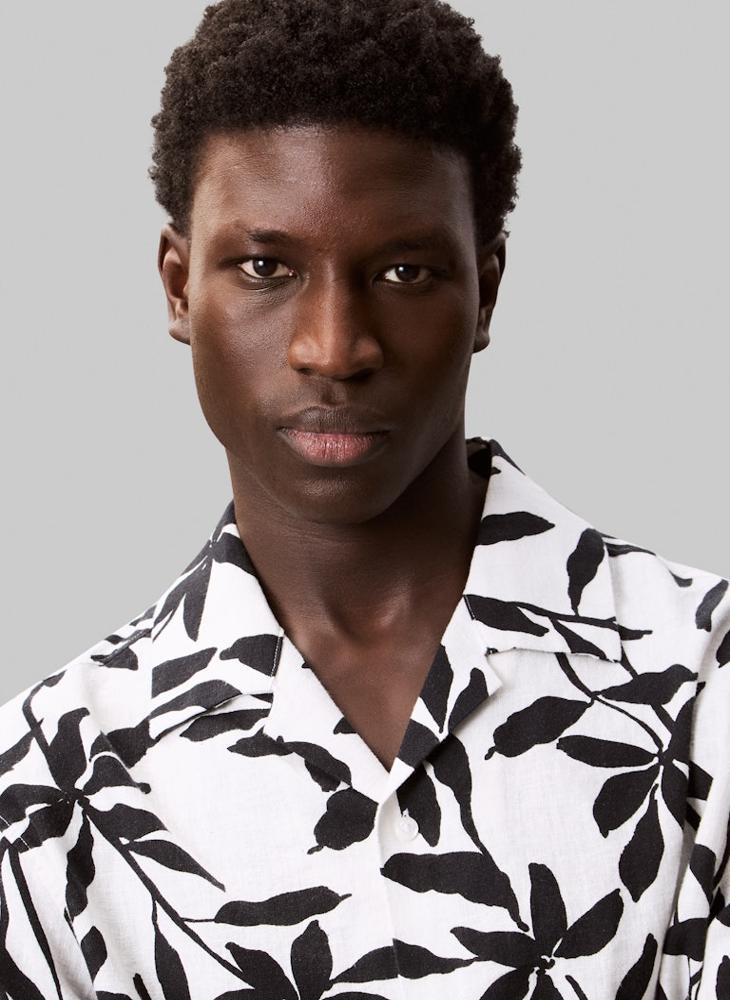 CALVIN KLEIN Linen Cotton Short Sleeve Shirt - Image 3