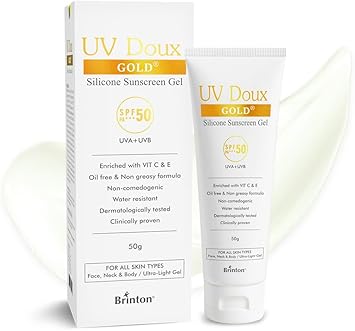 Brinton جل واقي الشمس برينتون يو في دوكس خفيف الوزن مع حماية واسعة الطيف للوجه والجسم غير كوميدوغيني خالي من البارابين مقاوم للماء مناسب لجميع أنواع البشرة 50 جرام - Image 1