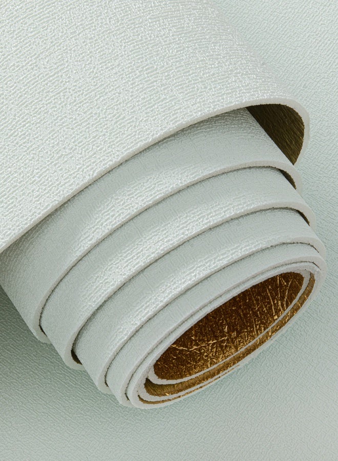 نوايوو ورق حائط ثلاثي الأبعاد سميك، ملصق حائط قابل للتقشير واللصق 50×300 سم، مقاوم للماء، نسيج كتان صناعي، ذاتي اللصق وقابل للإزالة، لفافة فينيل لتزيين الحائط، ورق اتصال من قماش العشب لتغطية الحائط، أزرق فاتح - Image 2