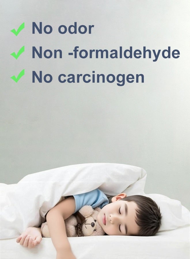 نوايوو ورق حائط ثلاثي الأبعاد سميك، ملصق حائط قابل للتقشير واللصق 50×300 سم، مقاوم للماء، نسيج كتان صناعي، ذاتي اللصق وقابل للإزالة، لفافة فينيل لتزيين الحائط، ورق اتصال من قماش العشب لتغطية الحائط، أزرق فاتح - Image 5