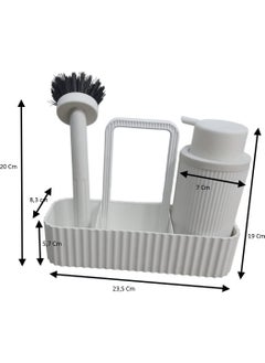 5DM Plastic Concept Dish Set - Counter Organizer - White  - Image 1