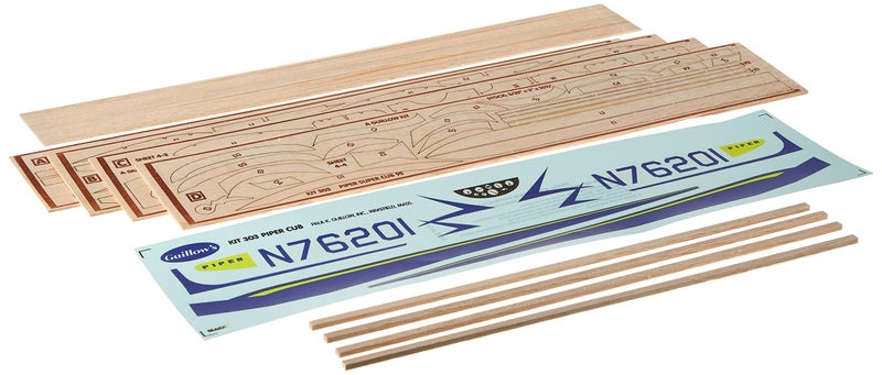 Guillows Guillow's Piper Super Cub 95 Laser Cut Model Kit Blue, Small - Image 2