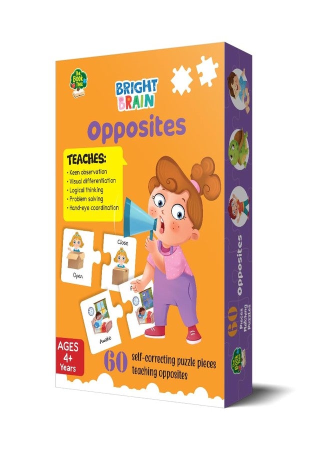 The Book Tree Bright Brain Opposites 60 Piece Jigsaw Puzzle for Preschoolers, Educational Toy for Learning Opposites, Gifts for Kids Ages 3 to 6 by Majestic Book Club - Image 3