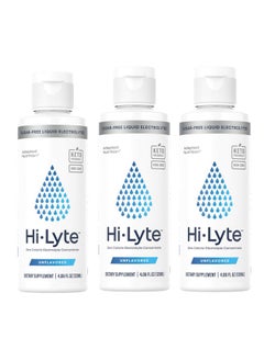 Hi-Lyte Concentrate Electrolyte Supplement For Immune Support And Rapid Hydration (3 Bottles) | No Calories No Sugar | 20%+ More Potassium, Magnesium & Zinc | 144 Servings  - Image 1