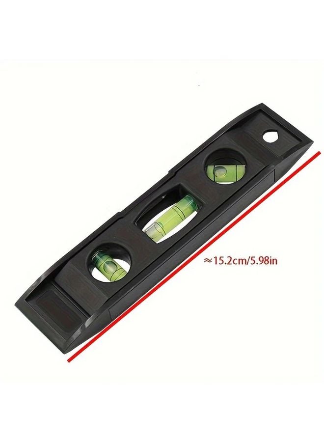 Durable 6 Inch Multi Angle Magnetic Level Black Portable Tool For Home DIY Projects - Image 3