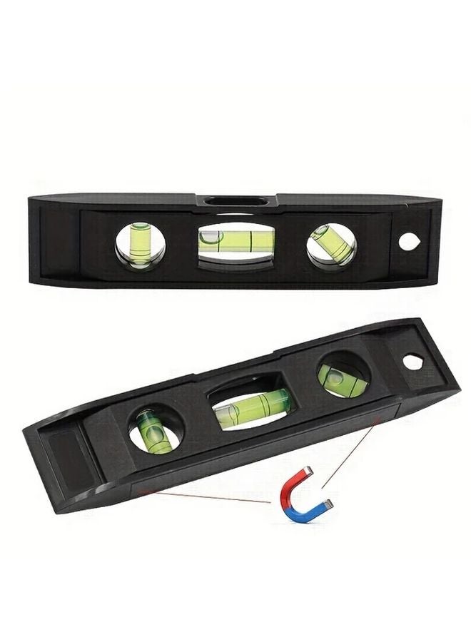 Durable 6 Inch Multi Angle Magnetic Level Black Portable Tool For Home DIY Projects - Image 2