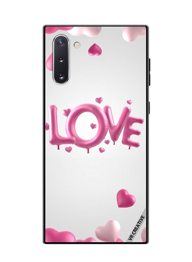 VR CREATIVE غطاء حماية لهاتف سامسونج جالاكسي نوت10 5G بتصميم قلوب وبالونات ملونة - Image 1
