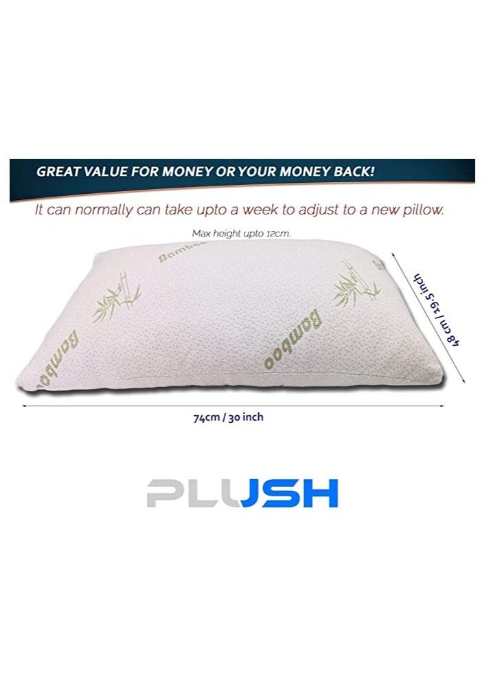 Plush - Creative Planet Plush Shredded Memory Foam Pillow for Sleeping (Set of 2) - Image 1