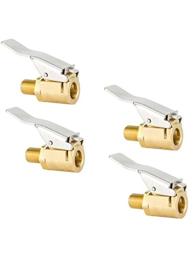 Valiclad 4pcs Brass Tire Air Chuck Golden Color Quick Connect Design for Car Truck RV - Image 2